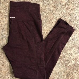 Aerie burgundy high waist leggings with pocket
